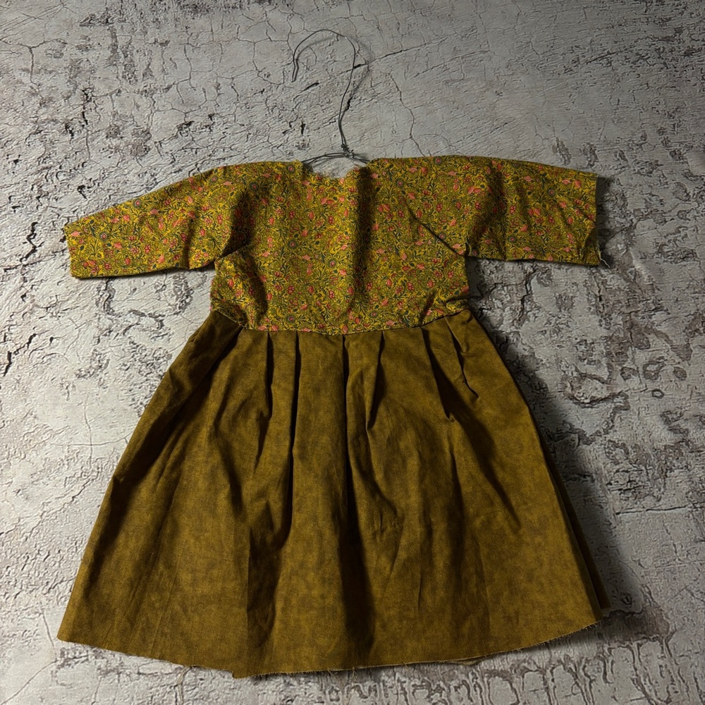 Primitive-Look Girl’s Dress and Hanger, Handmade Reproductions